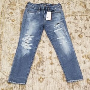 American Eagle Denim Jegging Crop Stretch 10 short